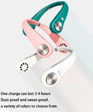 TurboFold Bladeless Neck Fan - Pink