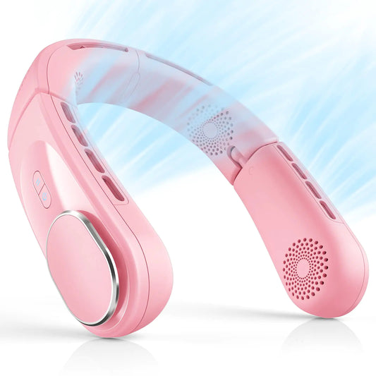 TurboFold Bladeless Neck Fan - Pink